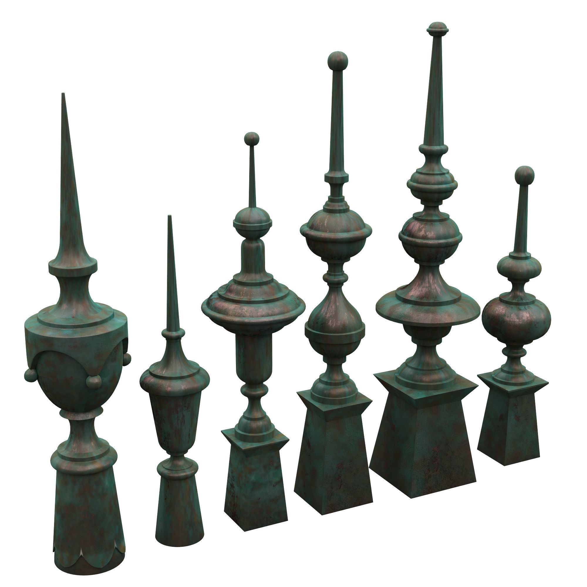 Architectural Metal Finials 0098 1318 3D model CGTrader