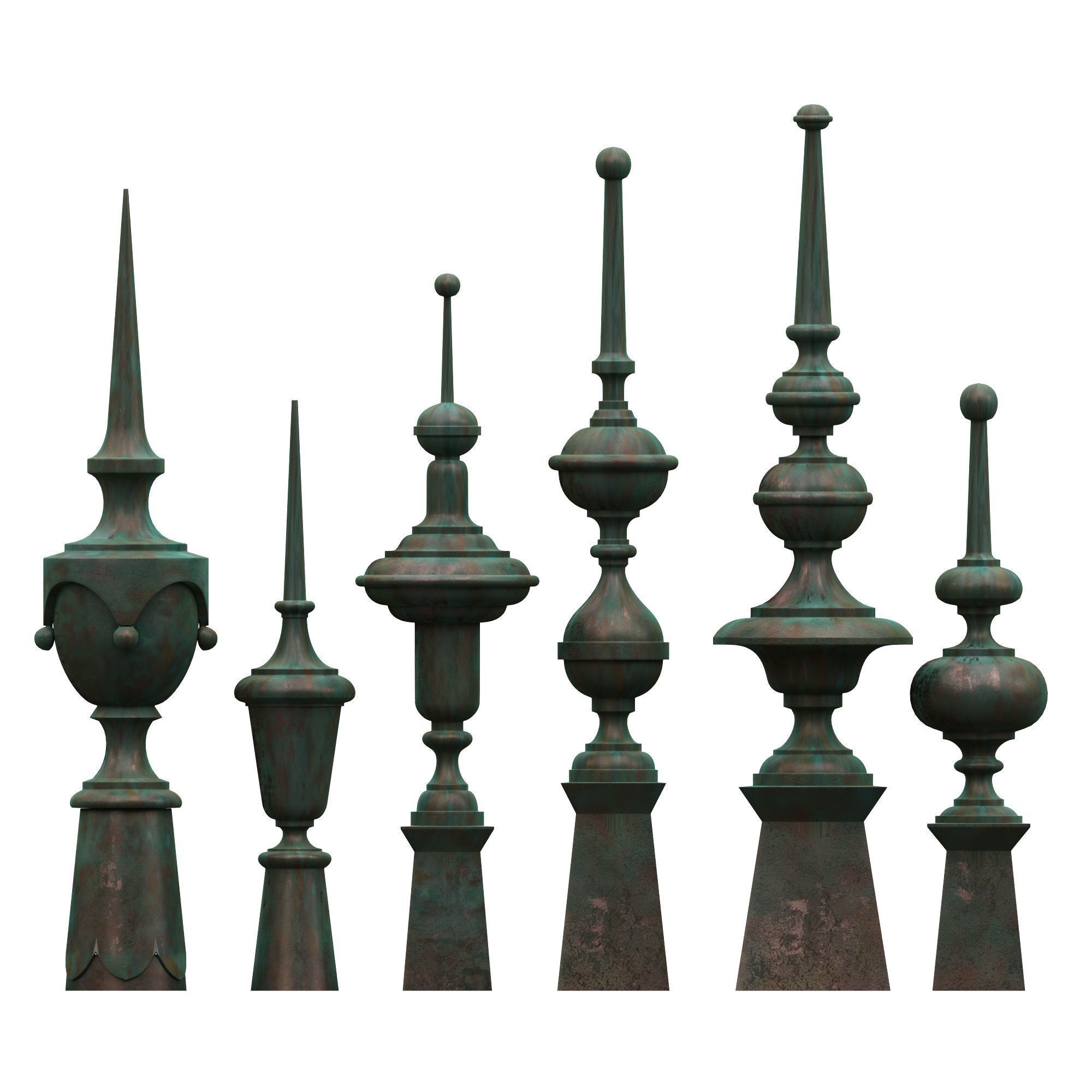 Architectural Metal Finials 0098 1318 3D model CGTrader