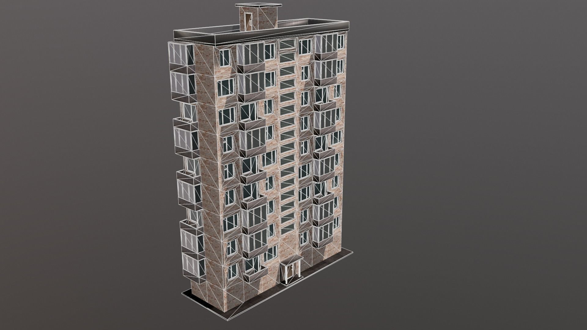 Khrushchev Dom  house 3D model_6