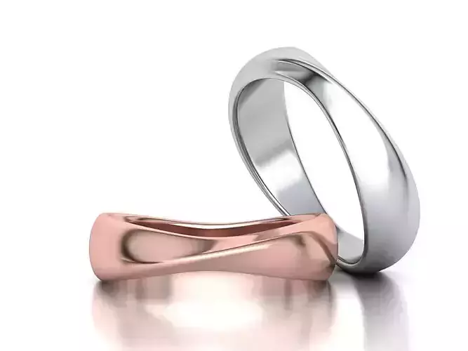 Mobius Wedding Ring 5 and half mm wide band 3D print model
