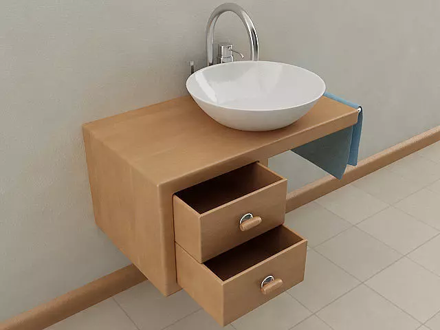Wallmounted Bathroom Sink 3D model