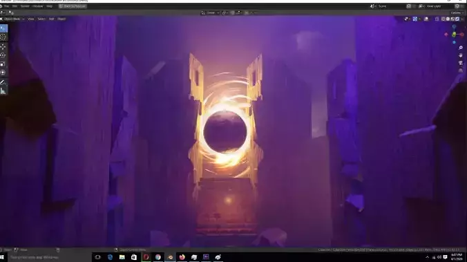 Epic enviroment scene made in blender