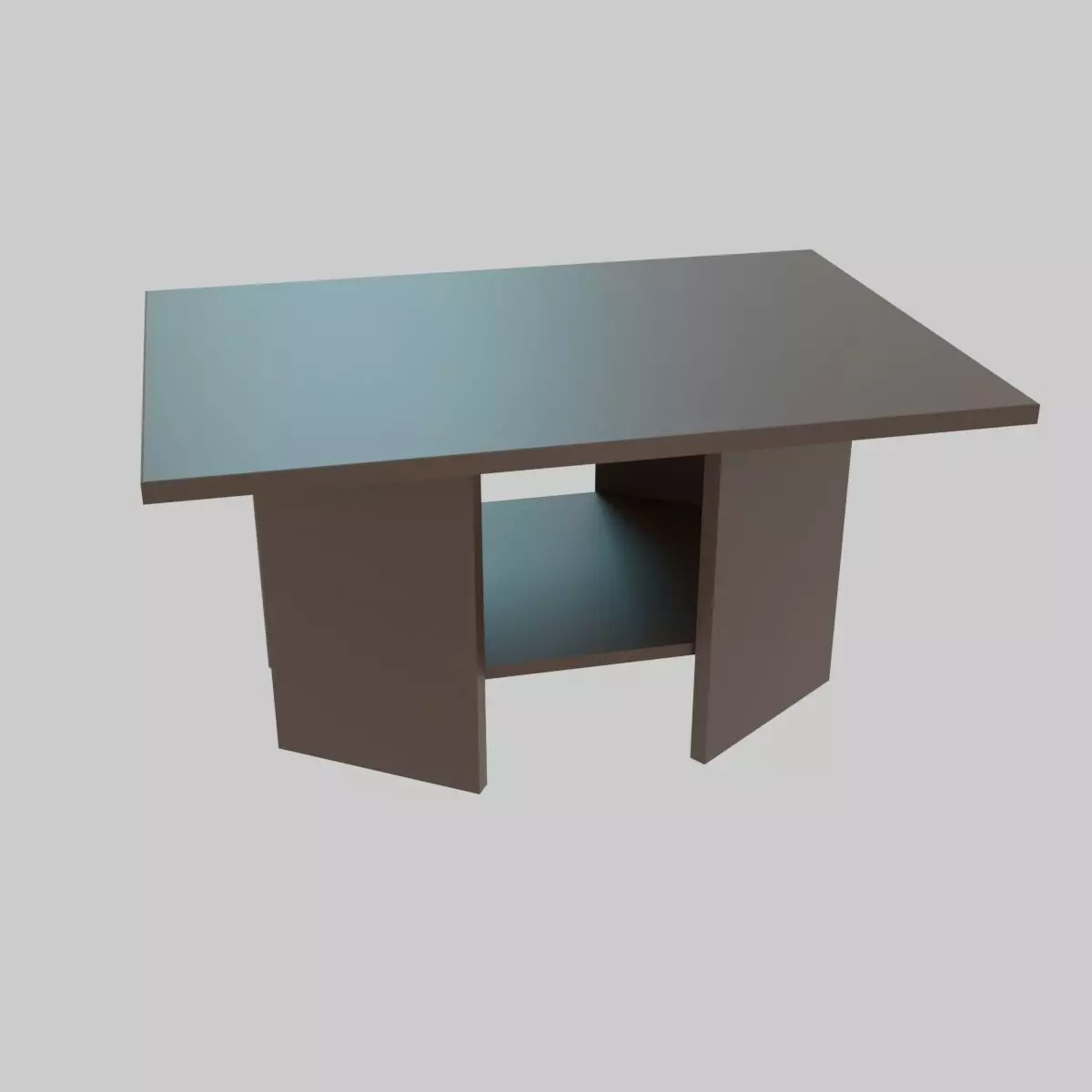 Brown Coffee Table Free low-poly 3D model