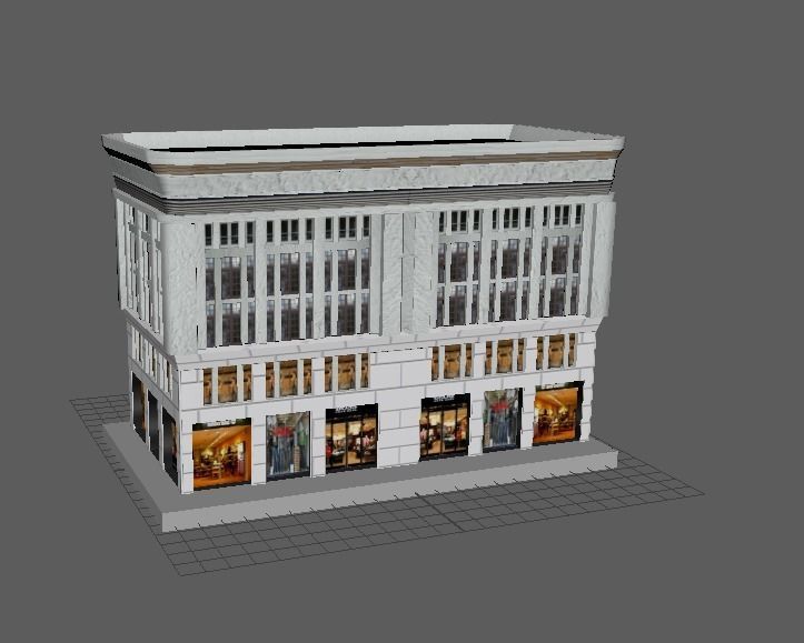 building low poly model Low-poly 3D model_1