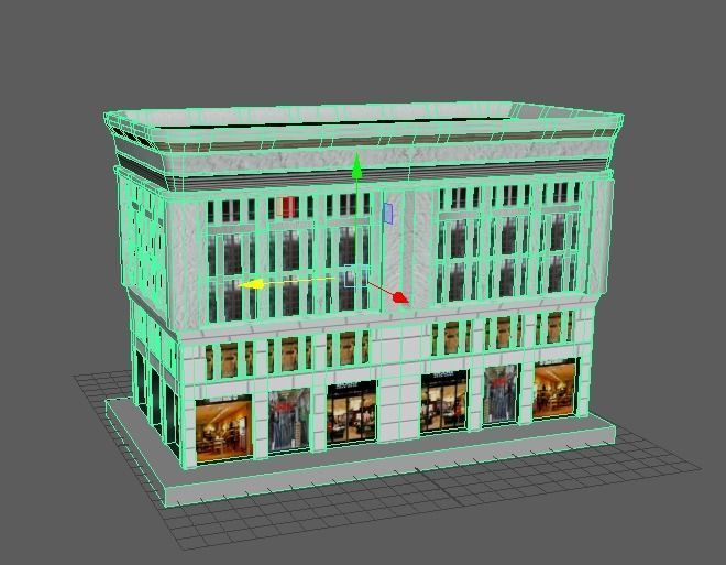 building low poly model Low-poly 3D model_2