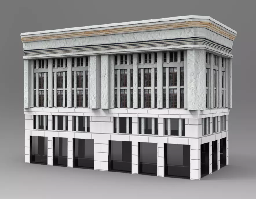 building low poly model Low-poly 3D model_0