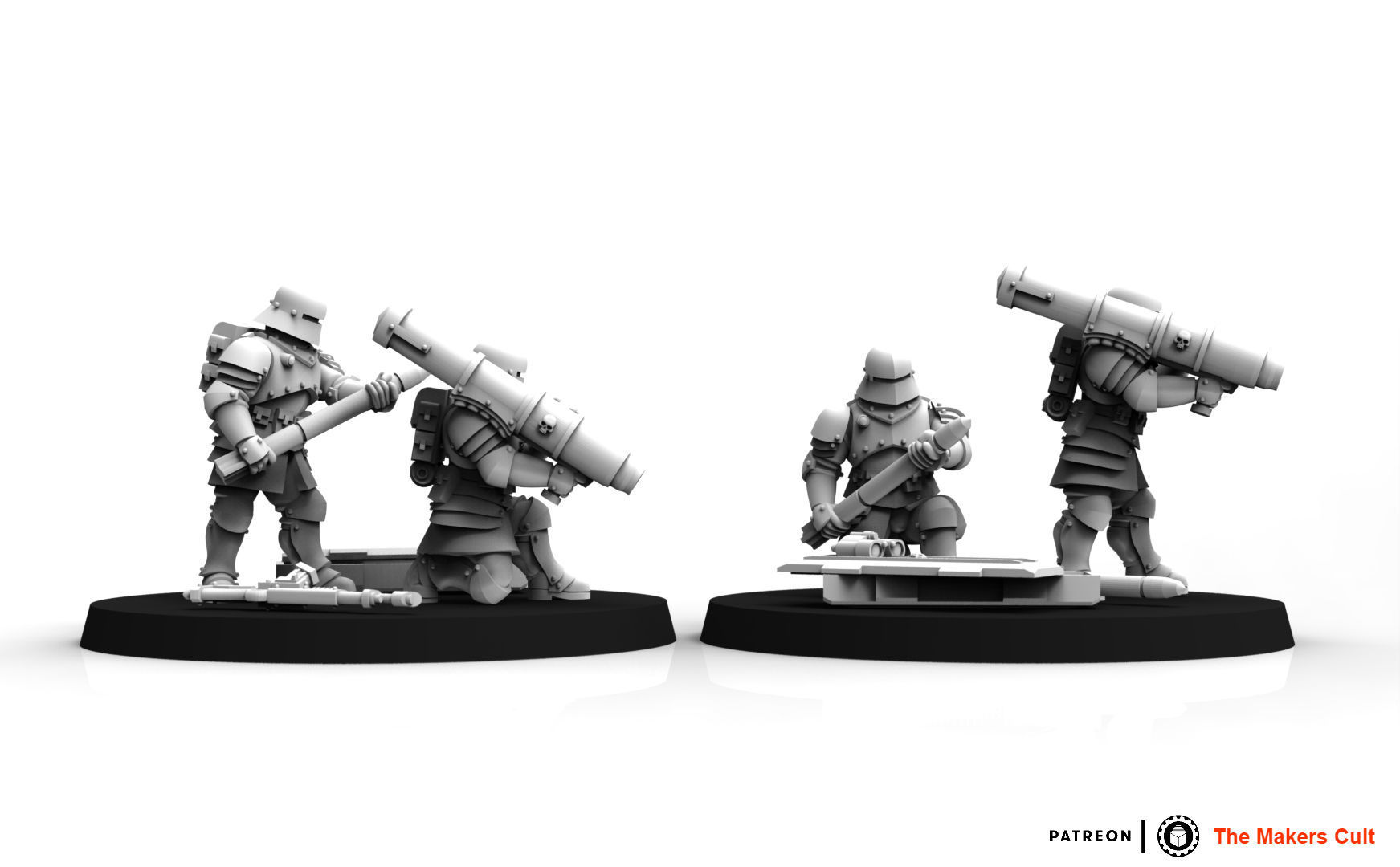Feudal Guard Missile Launcher Team 3D print model_3