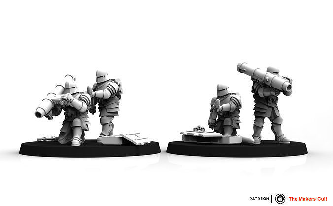 Feudal Guard Missile Launcher Team 3D print model