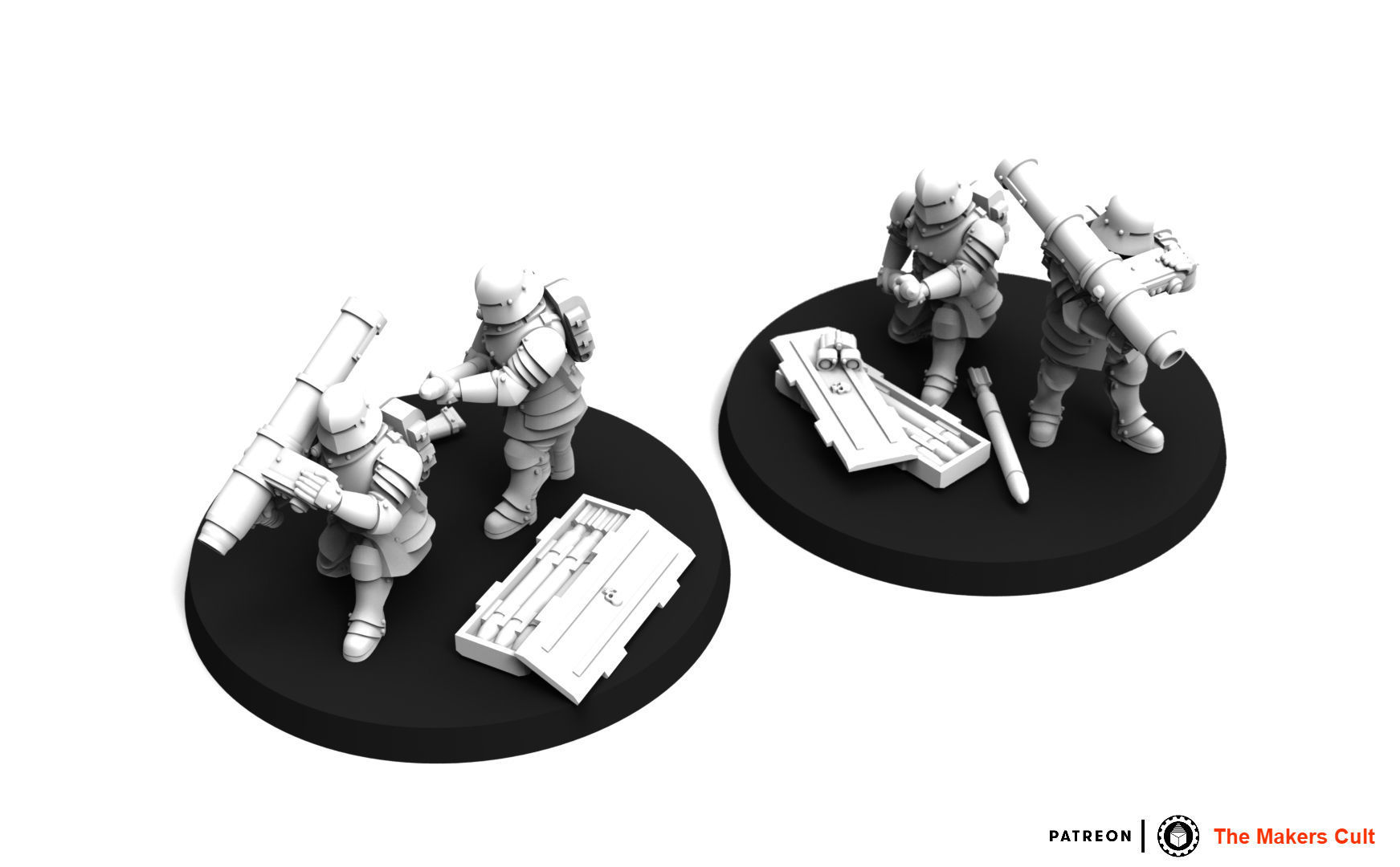 Feudal Guard Missile Launcher Team 3D print model_1