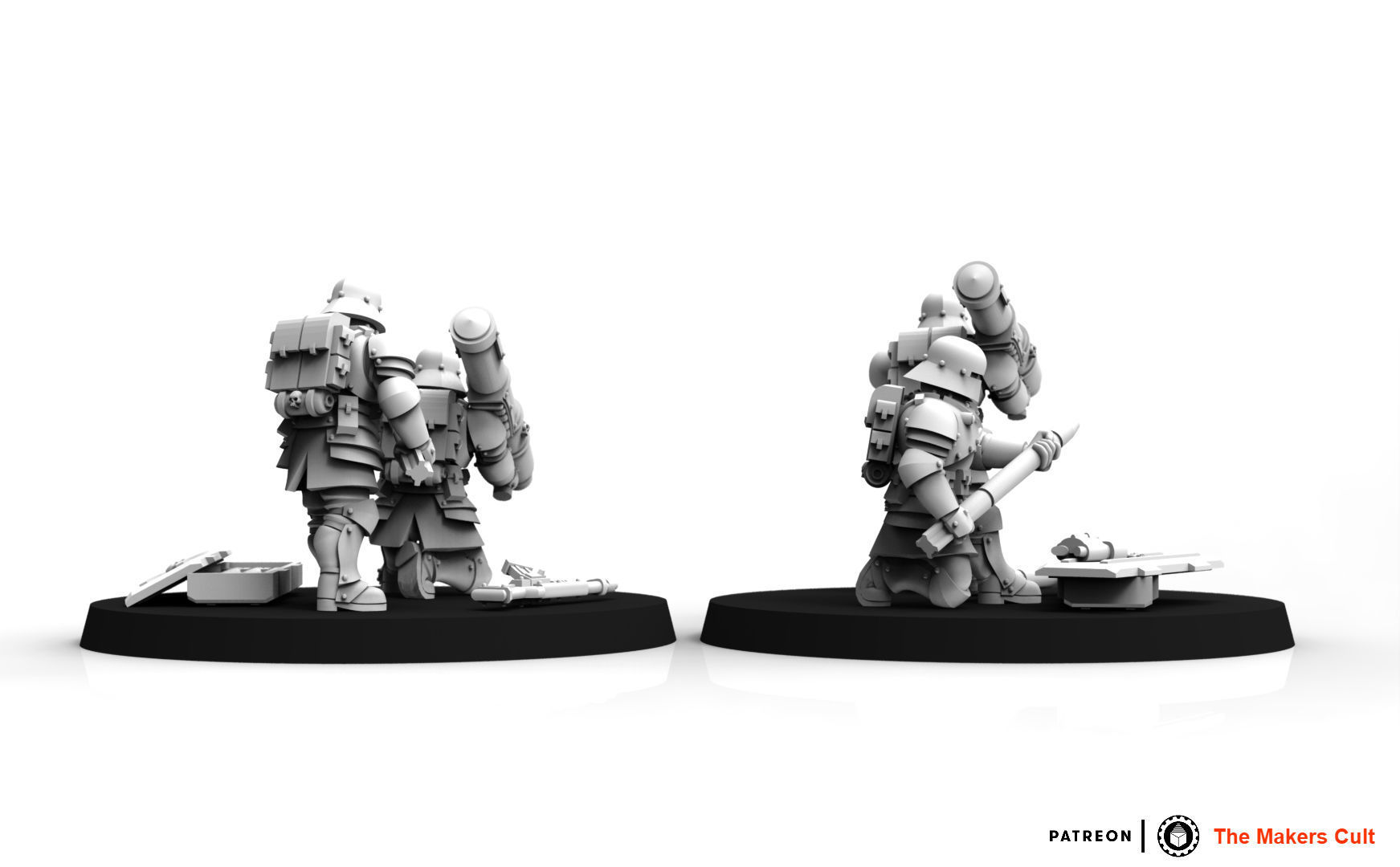 Feudal Guard Missile Launcher Team 3D print model_4