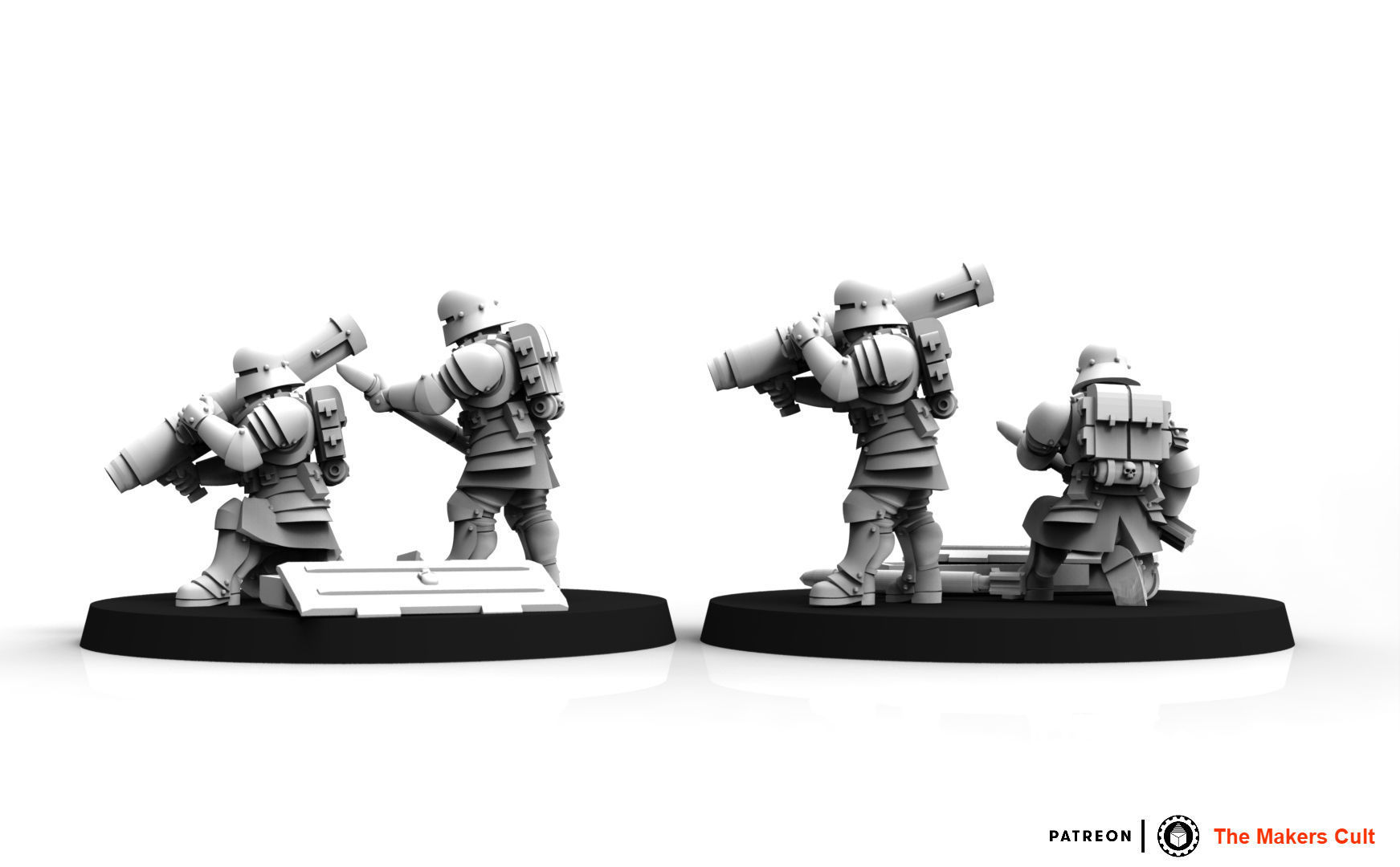 Feudal Guard Missile Launcher Team 3D print model_2