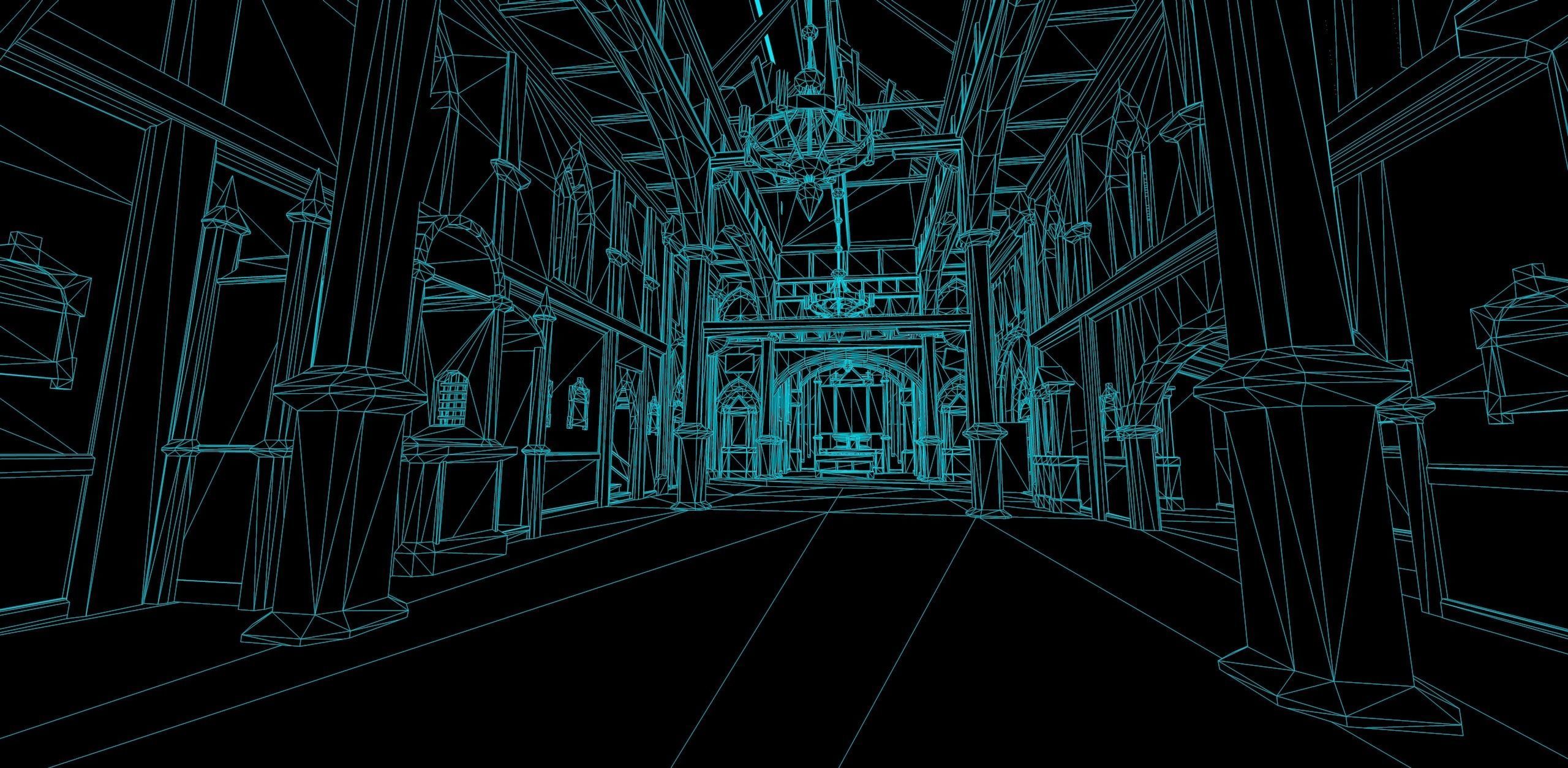 old Church Low-poly 3D model Low-poly 3D model_7