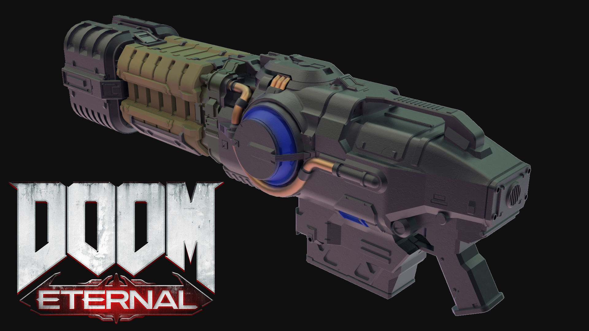 DOOM Eternal PlasmaGun 3D model 3D printable | CGTrader