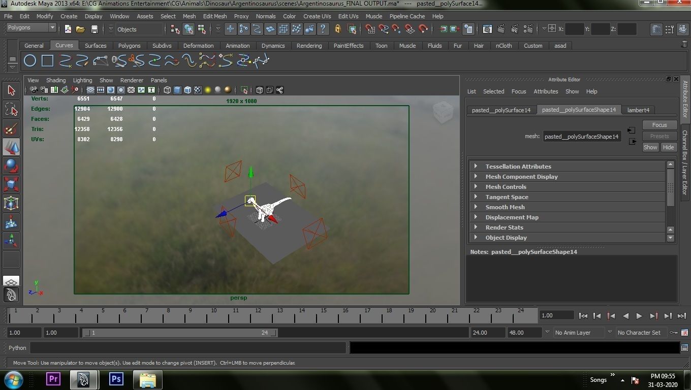 Argentinosaurus dinosaur 3D model_6