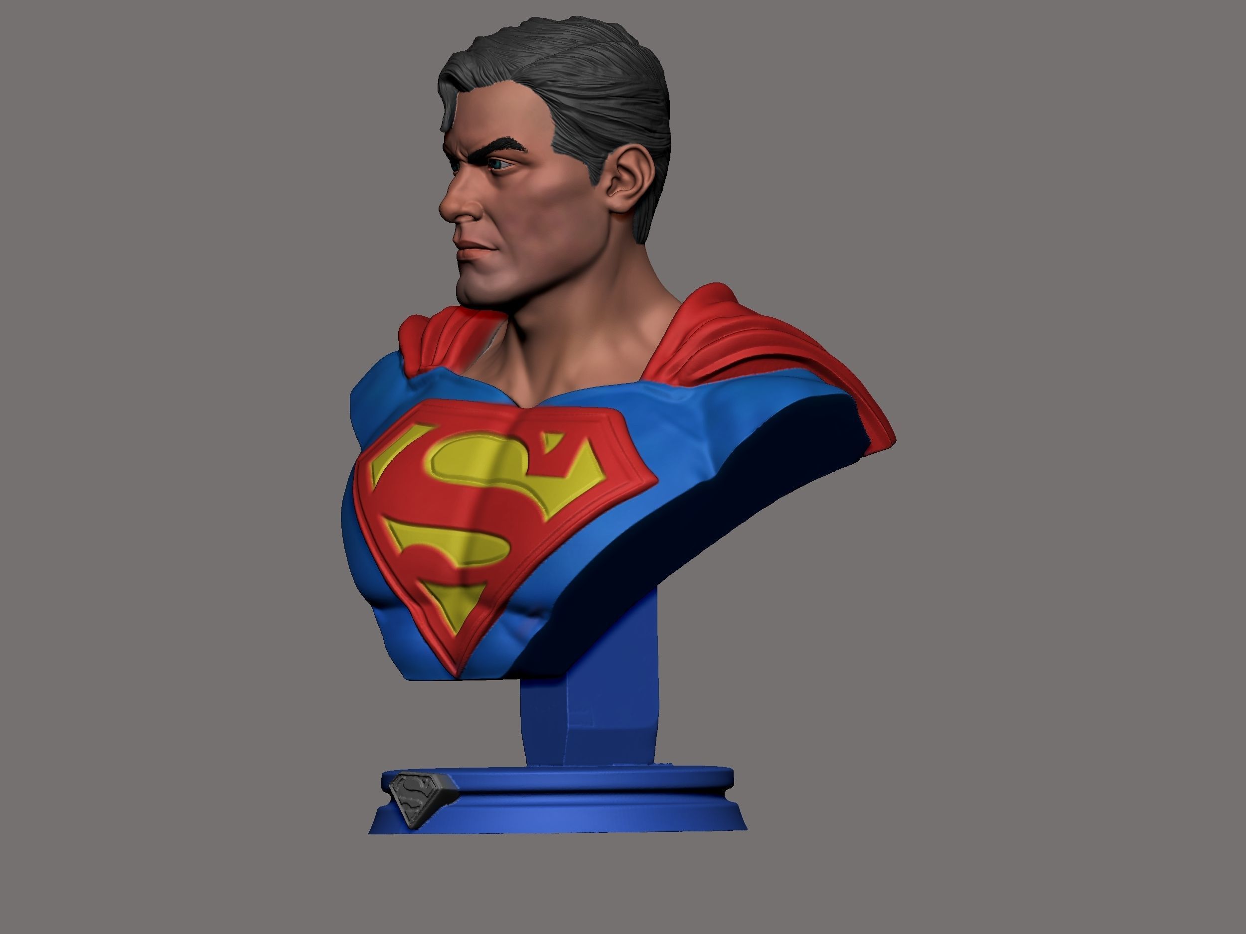 super man busto   3D print model_1