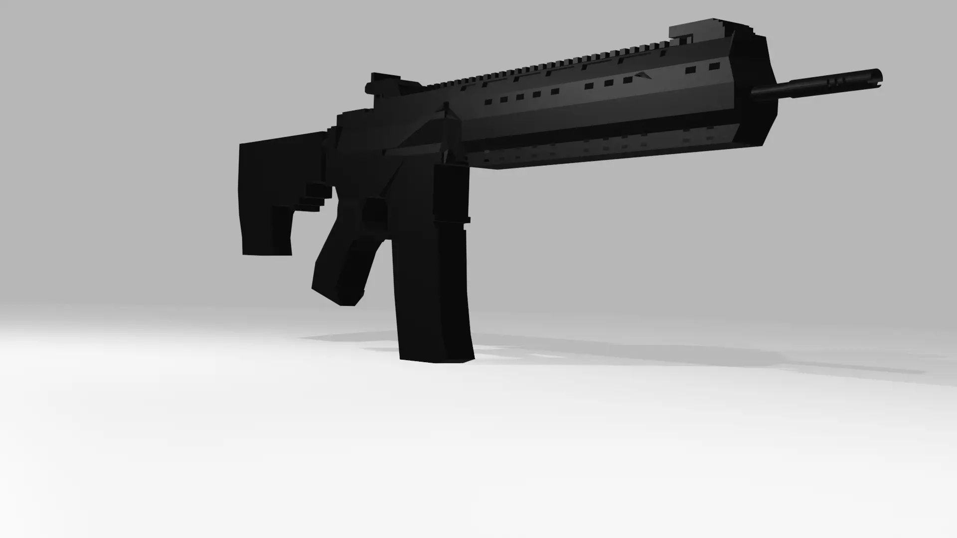 CM619 Model in Black tactical wargaming Low-poly 3D model_0
