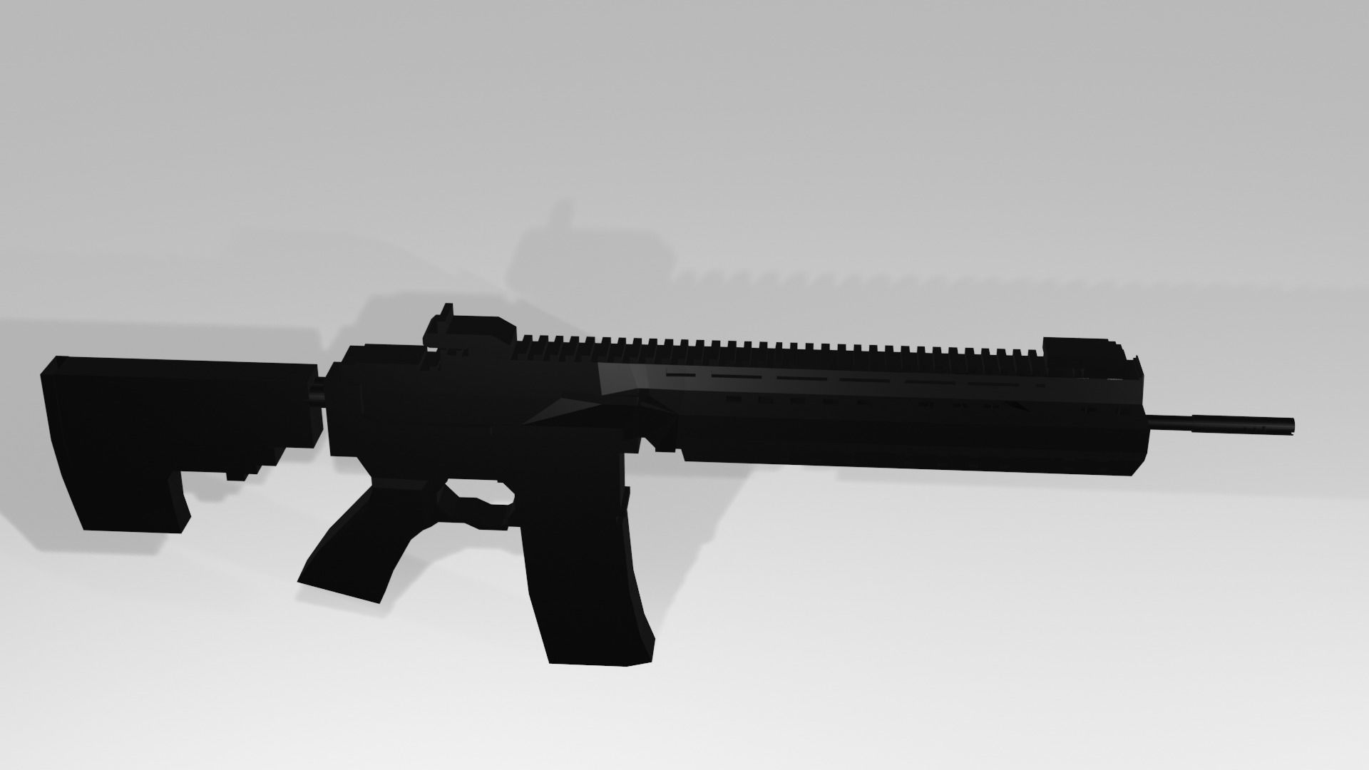 CM619 Model in Black tactical wargaming Low-poly 3D model_4