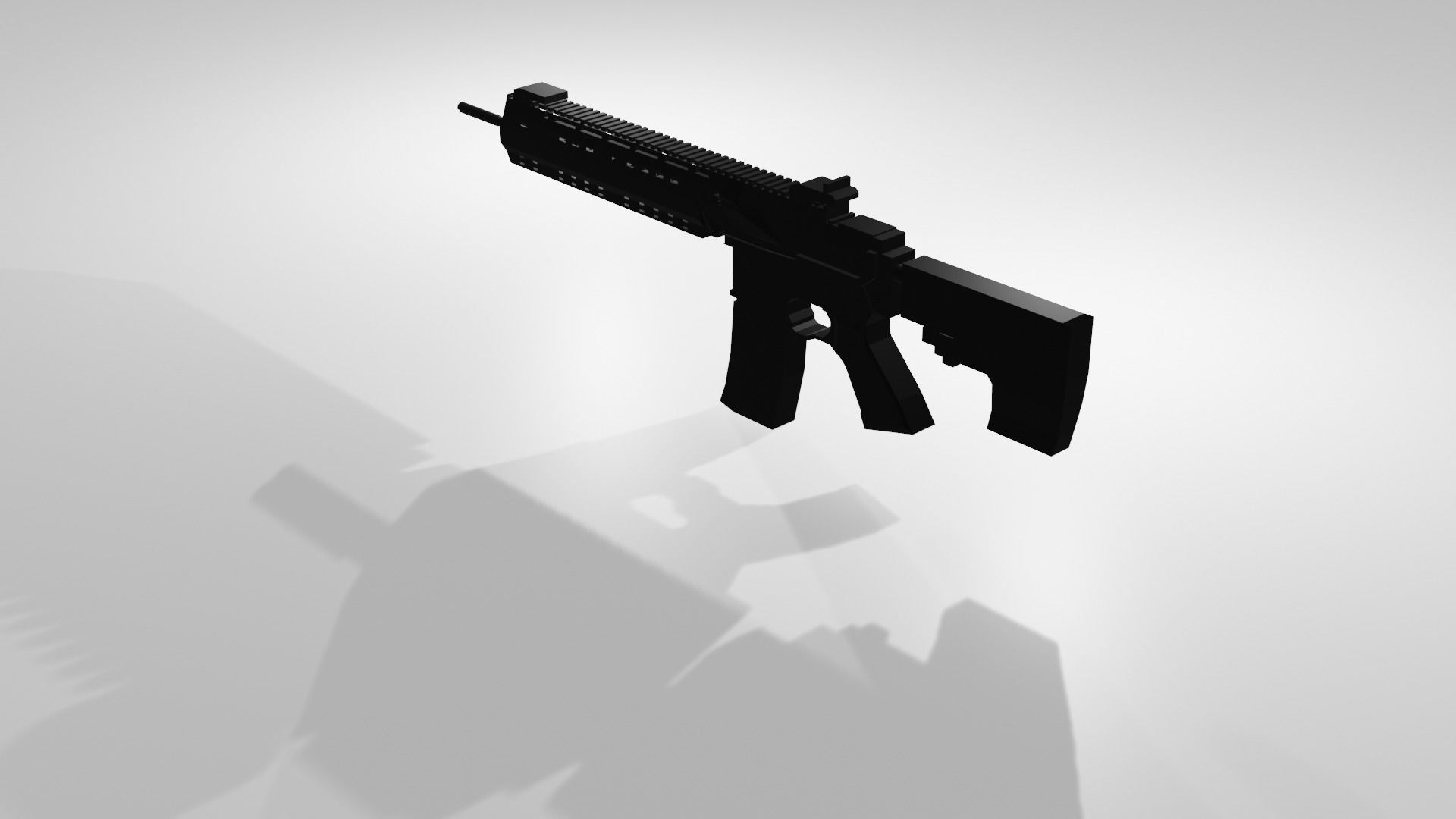 CM619 Model in Black tactical wargaming Low-poly 3D model_2