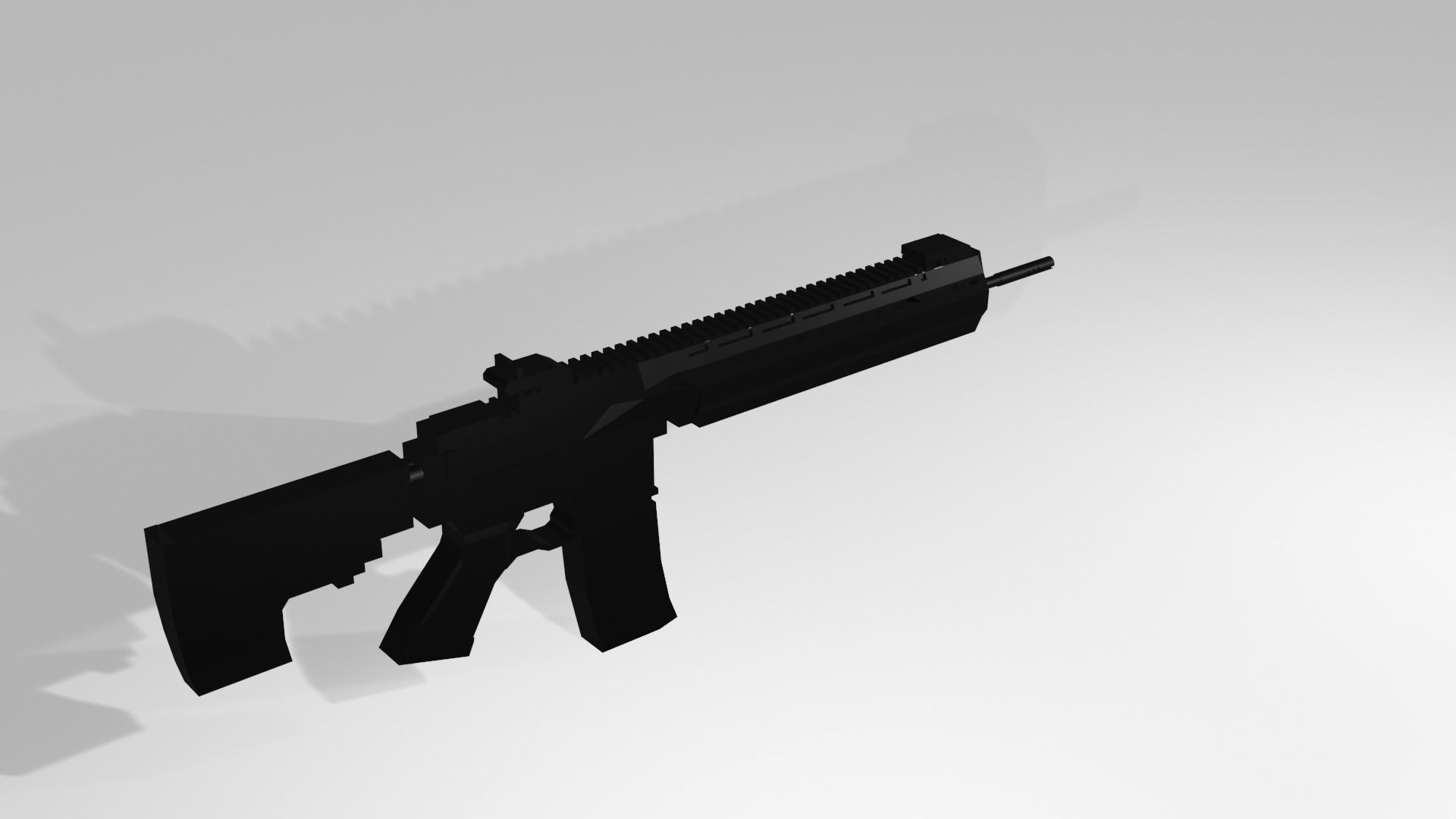 CM619 Model in Black tactical wargaming Low-poly 3D model_3