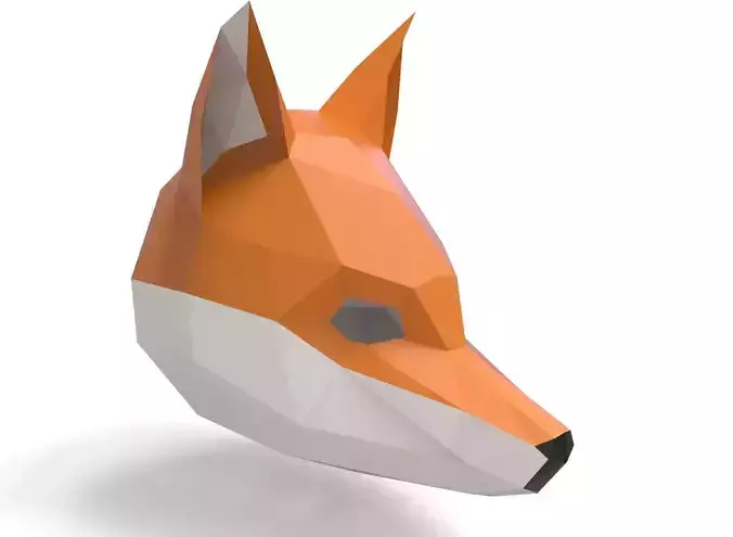  fox mask for 3D printing and pepakura 3D print model