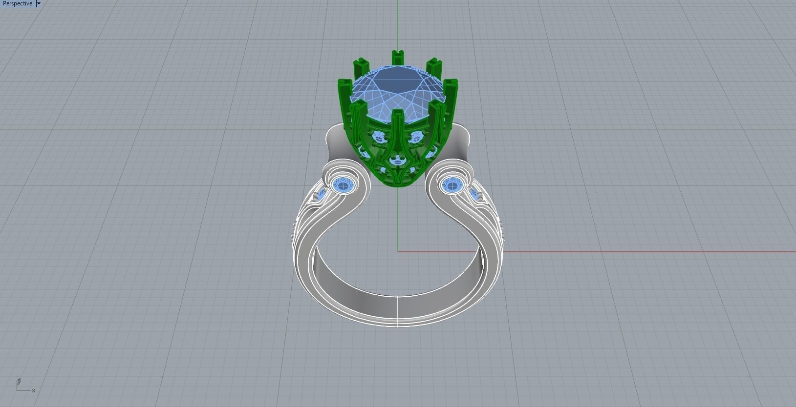 Engagement Luxury Ring With Diamonds 3D Print Model 3D print model_14