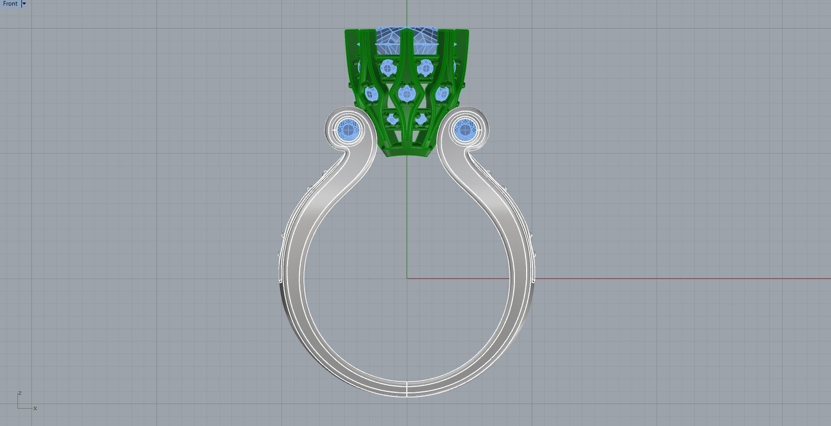 Engagement Luxury Ring With Diamonds 3D Print Model 3D print model_10