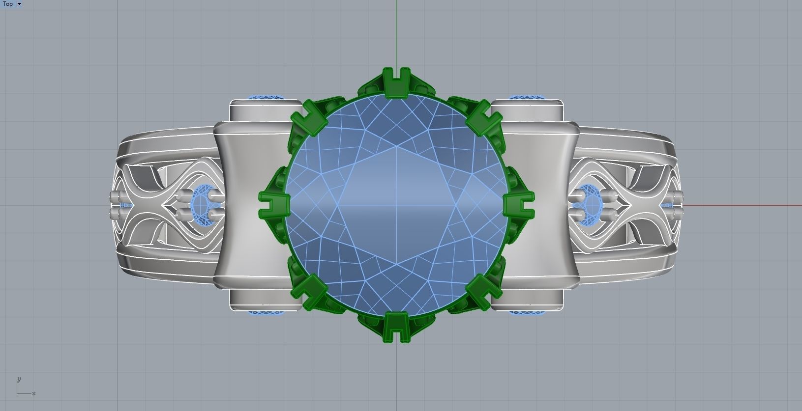 Engagement Luxury Ring With Diamonds 3D Print Model 3D print model_9