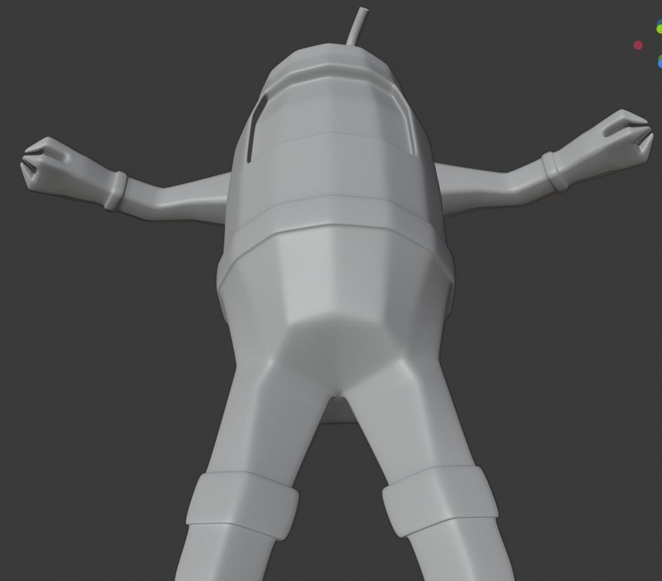 Robot juice with straw 3D model_11