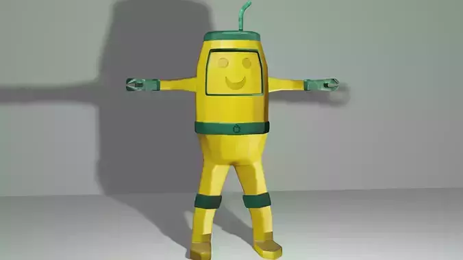 Robot juice with straw