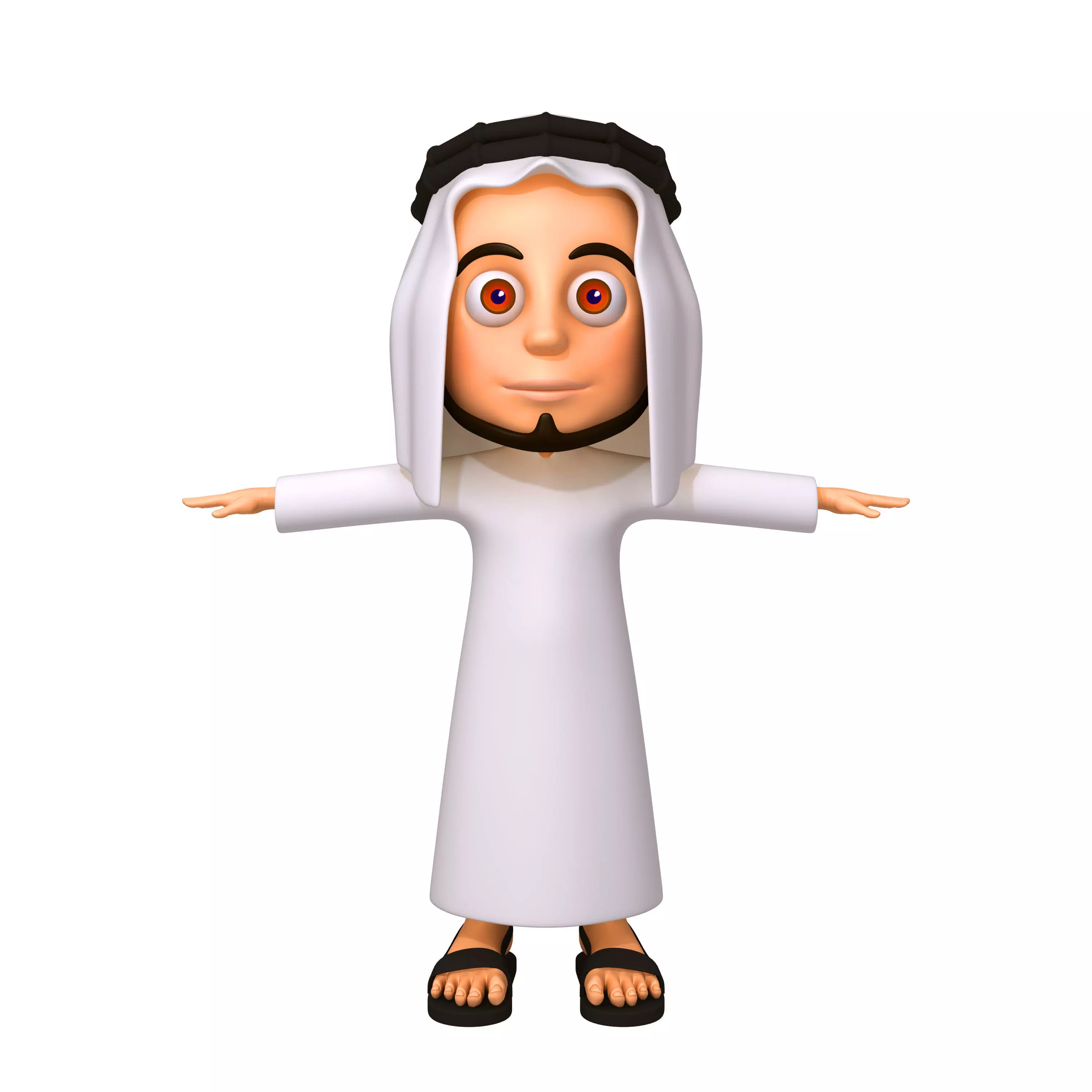 Arab Man Cartoon 3D model