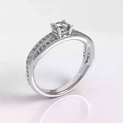Anillo Solitario Elegante    Elegant Solitaire Ring