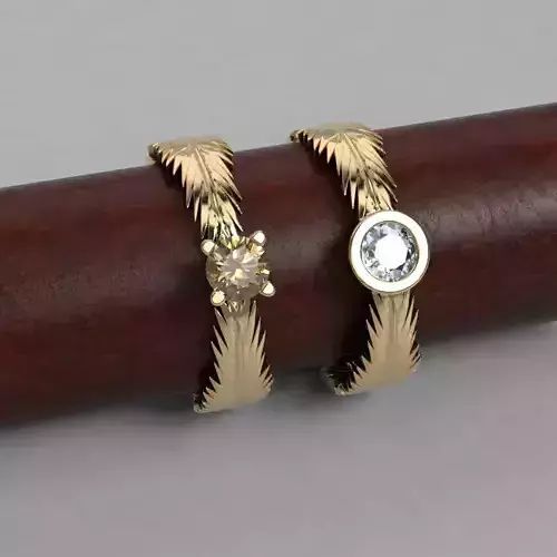 Anillo compromiso con piedras Engagement ring with stones 3D model