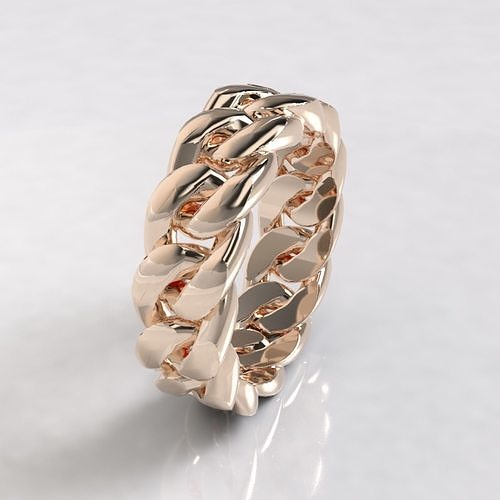 Anillo estilo cadena o eslavones  chain or link ring 3D model