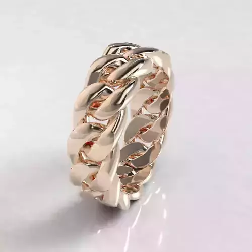 Anillo estilo cadena o eslavones  chain or link ring