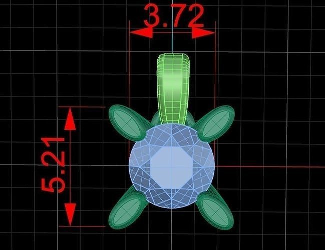 Pendant oval diamond 3D print model