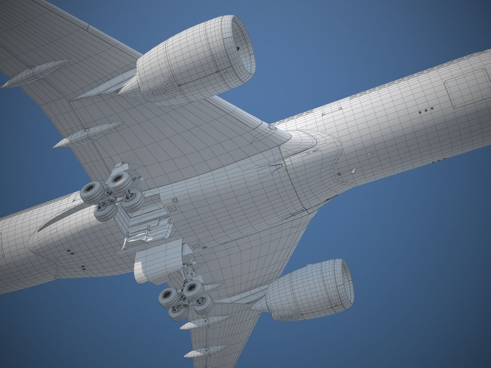Airbus A350 900 with interior 3D model_27