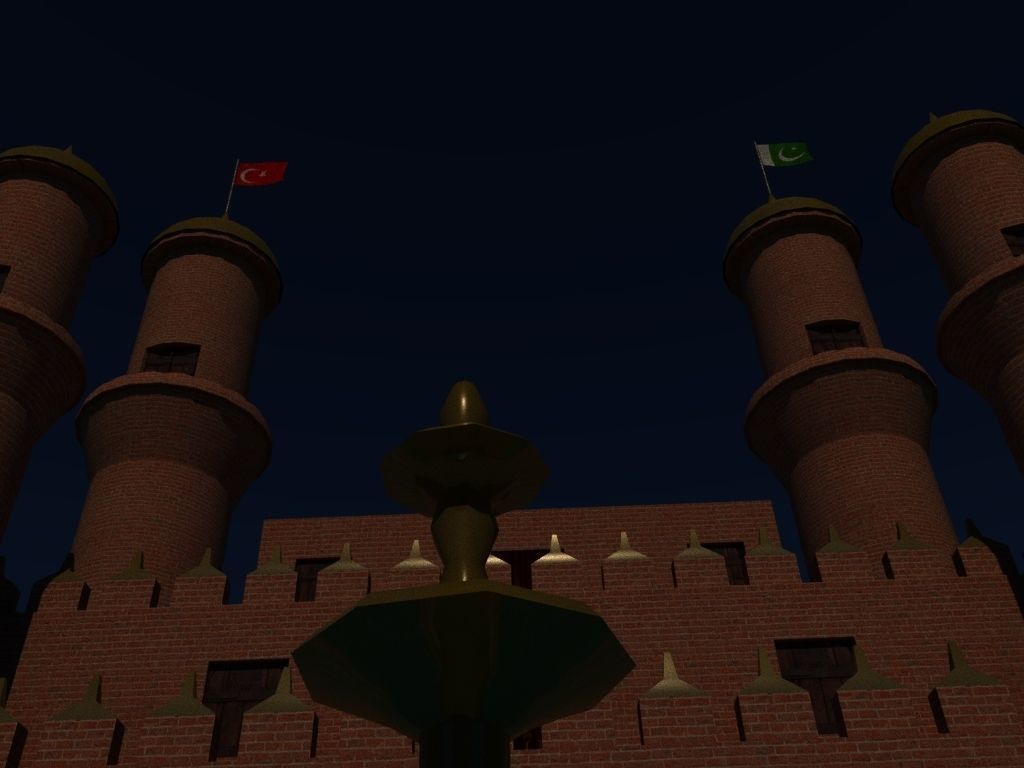 castle low poly for game and animation  Low-poly 3D model_3