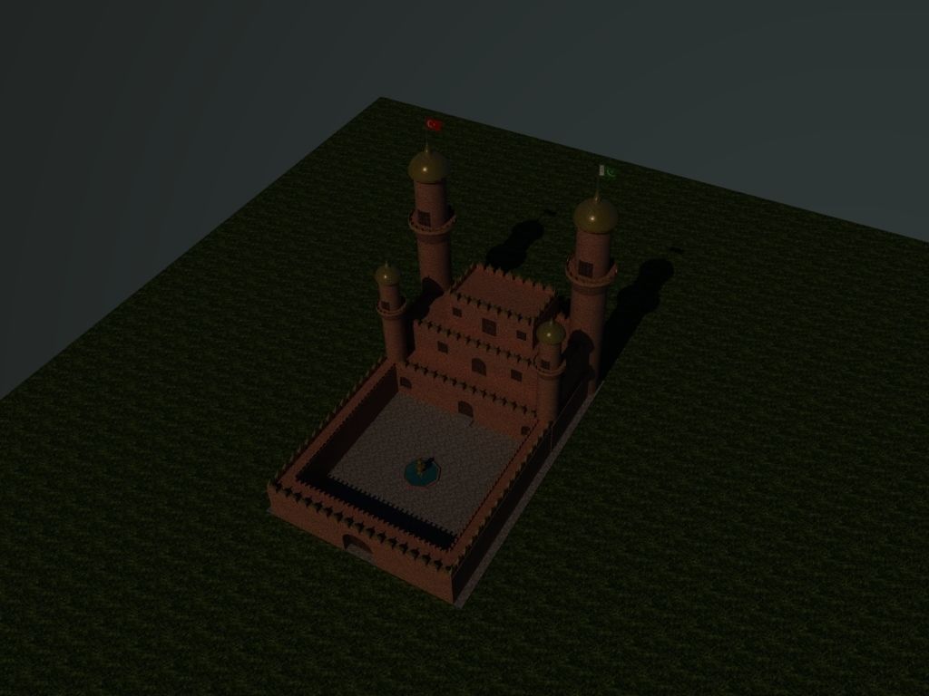 castle low poly for game and animation  Low-poly 3D model_5