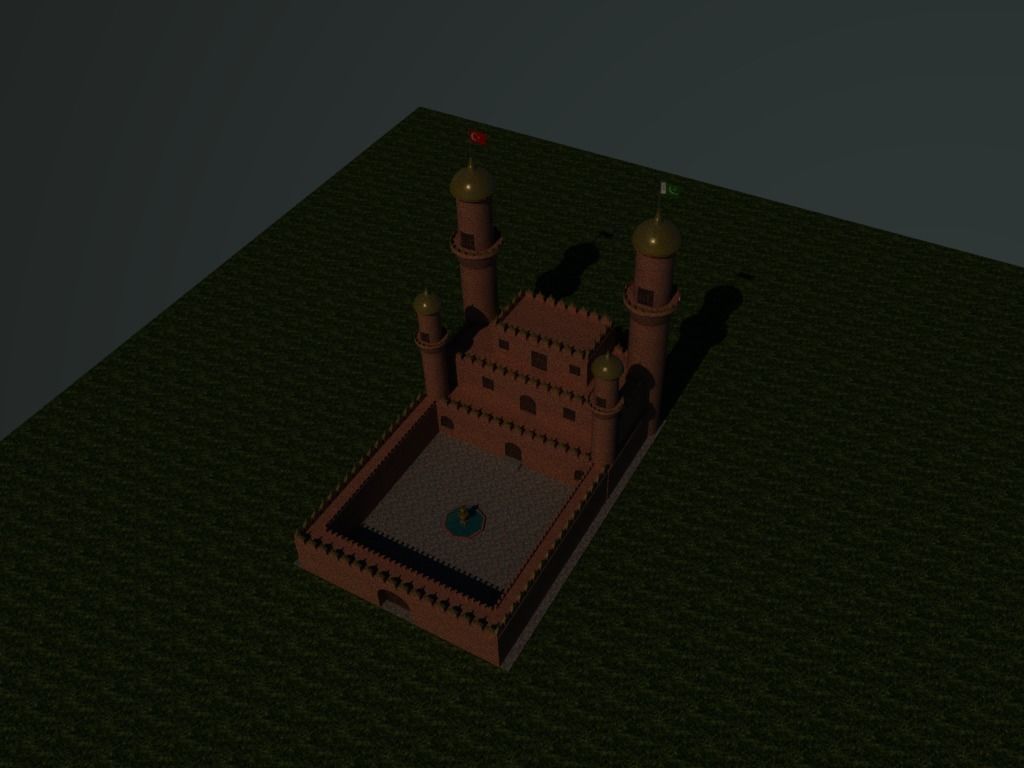 castle low poly for game and animation  Low-poly 3D model_9