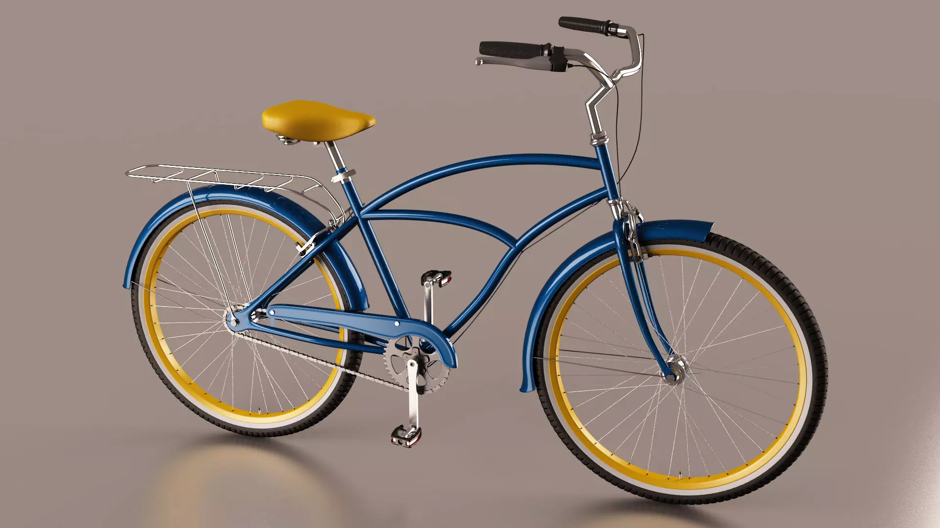 Bicycle 3d model with rims 3D model