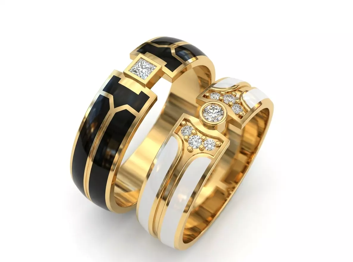 Wedding rings 3D print model