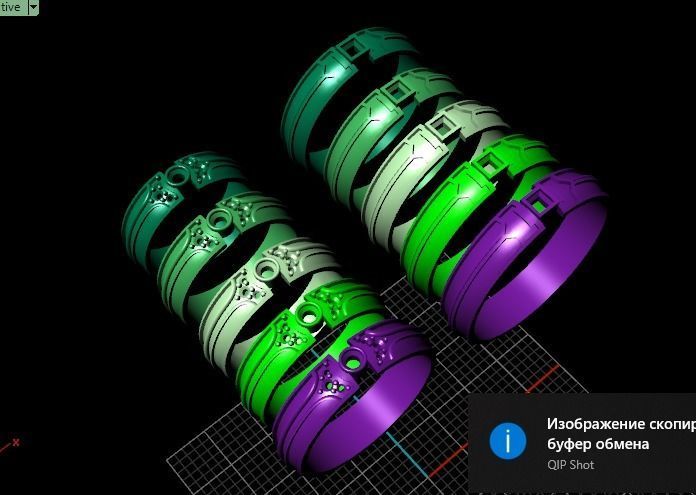 Wedding rings 3D print model_19