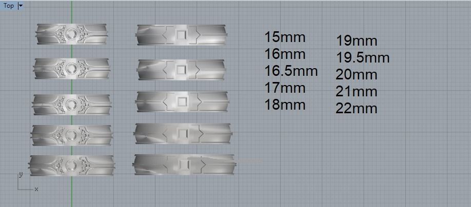 Wedding rings 3D print model_1