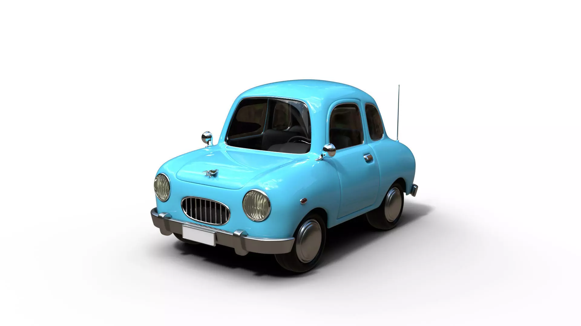 Cartoon Car Rig 3D model