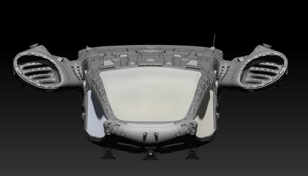 Space Freighter 3D model_4