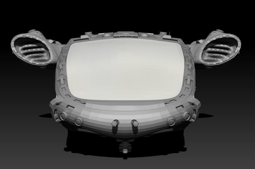 Space Freighter 3D model_1