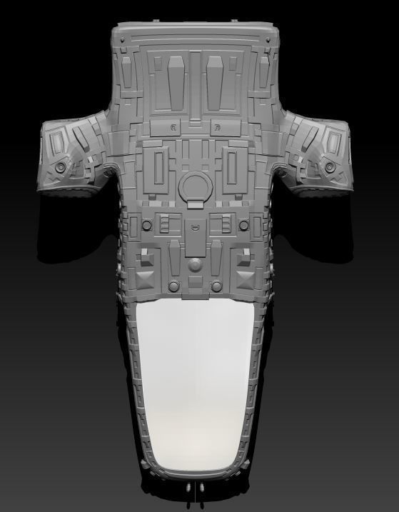 Space Freighter 3D model_3