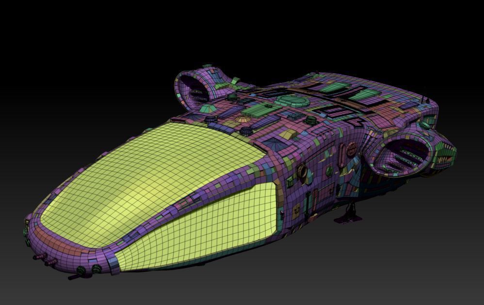 Space Freighter 3D model_8