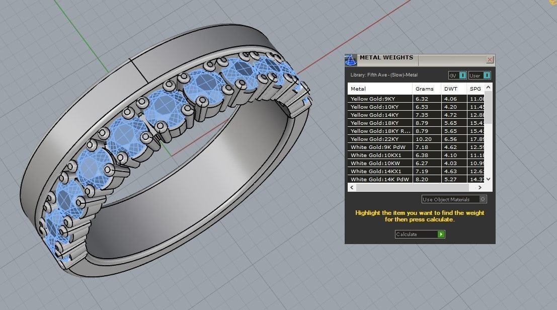 Wedding ring 3D print model_9