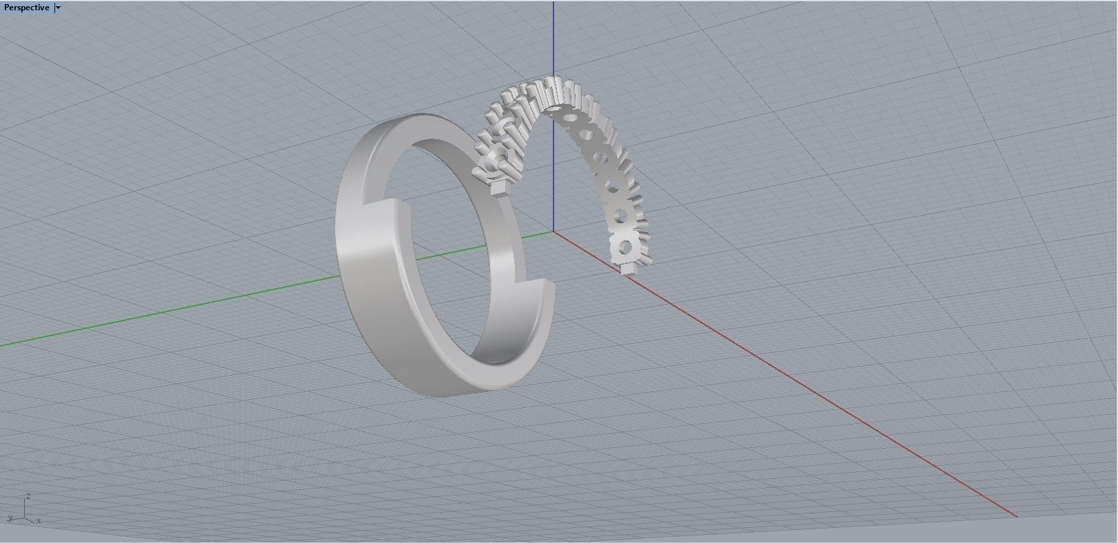 Wedding ring 3D print model_11